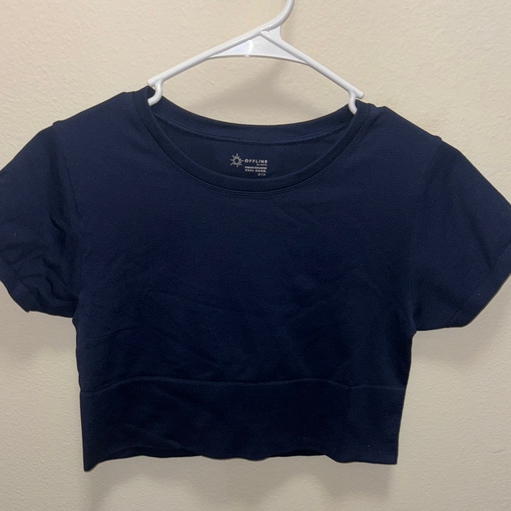 Aerie offline Navy Blue Crop Top